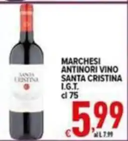 Iper Triscount Marchesi Antinori Vino Santa Cristina I.G.T. offerta