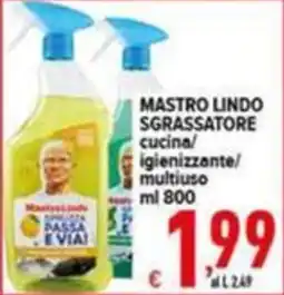 Iper Triscount Mastro Lindo sgrassatore cucina/igienizzante/multiuso offerta