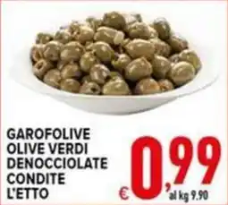 Iper Triscount Garofolive olive verdi denocciolate condite l'etto offerta