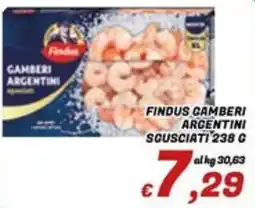 Idromarket Findus gamberi argentini scusciati offerta