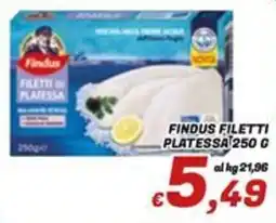 Idromarket Findus filetti di platessa offerta