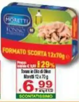 CTS Supermercati Tonno in Olio di Oliva Moretti offerta