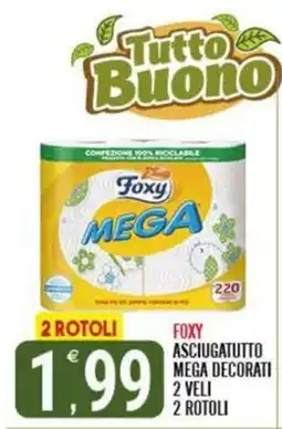 Tutto Buono Foxy asciugatutto mega decorati offerta