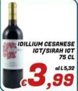 Idromarket Idillium Cesanese IGT/Sirah IGT offerta