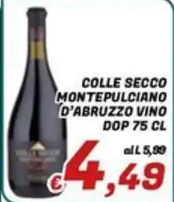 Idromarket Colle secco montepulciano d'abruzzo vino offerta