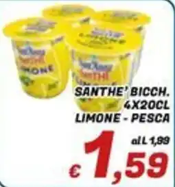 Idromarket Santhe bicchiotti limone pesca offerta