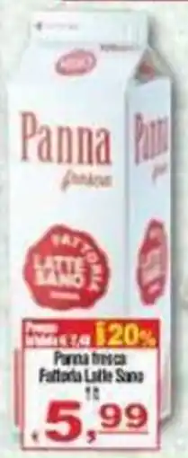 CTS Supermercati Panna fresca Fattoria Latte Sano offerta