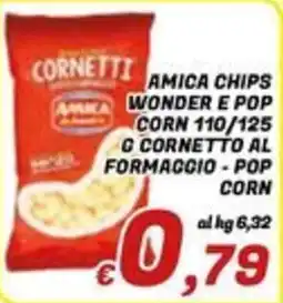 Idromarket Amica chips wonder e pop corn 110/125 o cornetto al formaggio - pop corn offerta