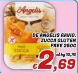 Idromarket De Angelis Raviolo Zucca Gluten Free offerta