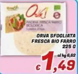 Idromarket Orva sfogliata fresca bio farro offerta