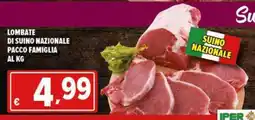 Iper Triscount Lombate di suino nazionale offerta