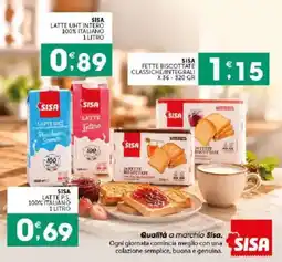 Mercadò Latte UHT intero Sisa offerta