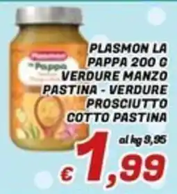 Idromarket Plasmon la pappa verdure manzo pastina - verdure prosciutto cotto pastina offerta