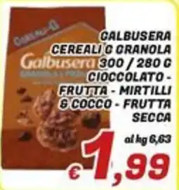 Idromarket Galbusera cereali e granola offerta