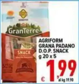 Iper Triscount Agriform Granapadano D.O.P. Snack offerta