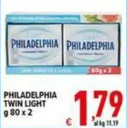 Iper Triscount Philadelphia Twin Light offerta
