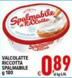 Iper Triscount Valcolatte ricotta spalmabile offerta