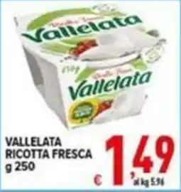 Iper Triscount Vallelata ricotta fresca offerta