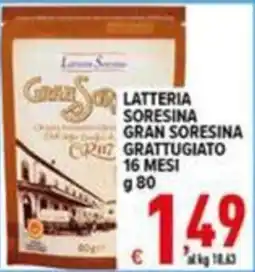 Iper Triscount Latteria Soresina Gran Soresina Grattugiato offerta