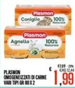 Supermercati EffePiù Plasmon omogeneizzati di carne offerta
