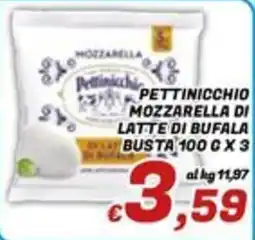 Idromarket Pettinicchio mozzarella di latte di bufala offerta