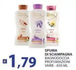 Supermercati Bruscoli Spuma di sciampagna bagnodoccia offerta