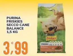 Supermercati Bruscoli Purina Friskies secco cane balance offerta