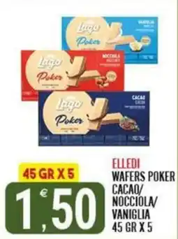 Tutto Buono Elledi wafers poker cacao offerta
