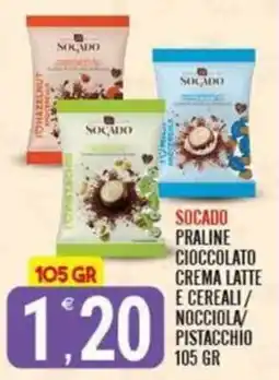 Tutto Buono Socado praline cioccolato crema latte e cereali / nocciola / pistacchio offerta