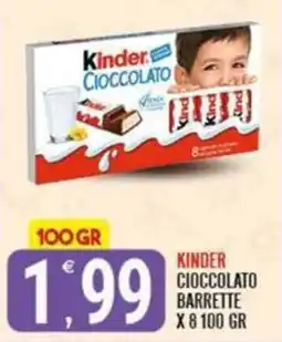 Tutto Buono Kinder Cioccolato Barrette offerta