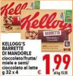 Iper Triscount Kellogg's barrette di mandorle offerta