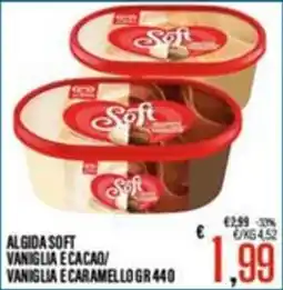 Supermercati EffePiù Algida soft vaniglia e cacao offerta