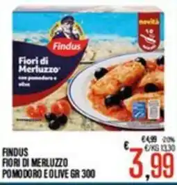 Supermercati EffePiù Findus Fiori di Merluzzo con pomodoro e olive offerta