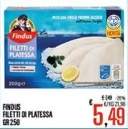 Supermercati EffePiù Findus filetti di platessa offerta