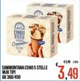 Supermercati EffePiù Sammontana cono 5 stelle offerta
