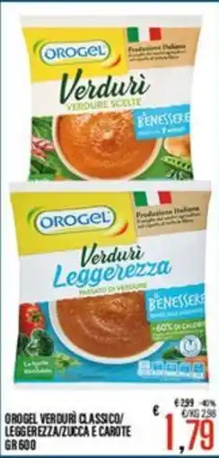 Supermercati EffePiù Orogel Verduri Classico/Leggerezza/Zucca e Carote offerta