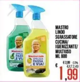 Supermercati EffePiù Mastro Lindo sgrassatore cucina/igienizzante/multituso offerta