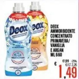 Supermercati EffePiù Deox ammorbidente concentrato offerta