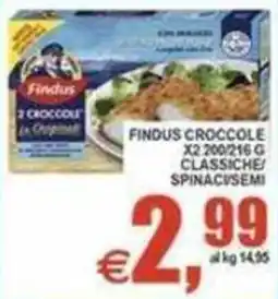 Pewex Findus Crocchette classiche spinaci semi offerta