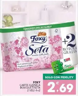 Sisa Foxy carta igienica bouquet/seta offerta