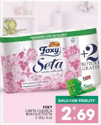 Foxy carta igienica bouquet/seta