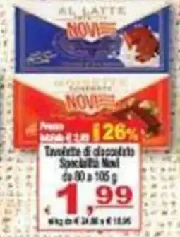 CTS Supermercati Noci al latte Novi offerta