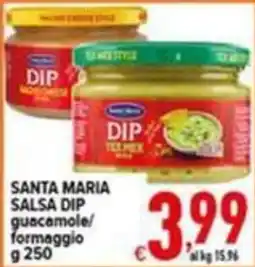 Iper Triscount Santa Maria salsa dip guacamole/formaggio offerta