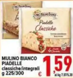 Iper Triscount Mulino Bianco Piadelle classiche/integrali offerta