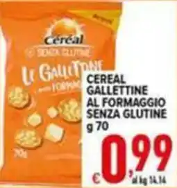 Iper Triscount Cereal gallettine al formaggio senza glutine offerta