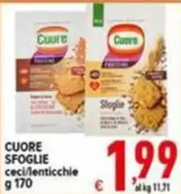 Iper Triscount Cuore sfoglie ceci/lenticchie offerta