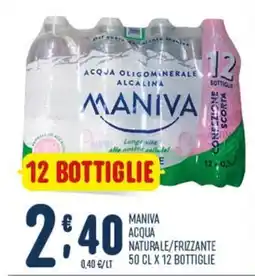 Gruppo Pascar Acqua naturale/frizzante Maniva offerta