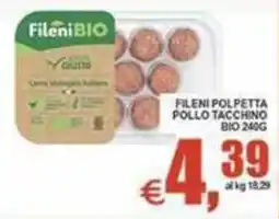 Pewex Fileni polpetta pollo tacchino bio offerta