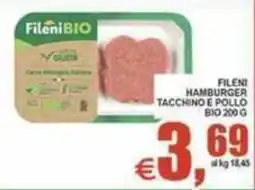 Pewex Fileni BIO hamburger tacchino e pollo offerta