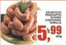Pewex Salsicce di prosciutto di suino offerta